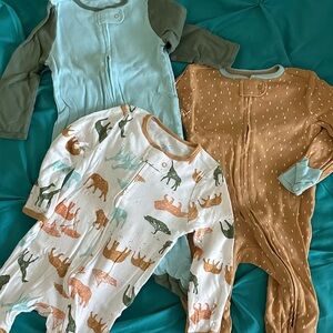 Cloud Island Baby Sleep Onesies  (set of 3)